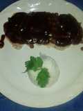 Lomo en salsa BBQ