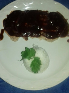 Una foto de Lomo en salsa BBQ