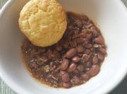 A picture of bacon pinto beans