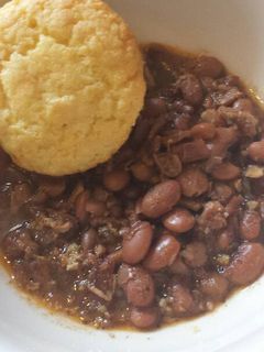 A picture of Spicy Pinto Beans and Bacon - CROCKPOT.
