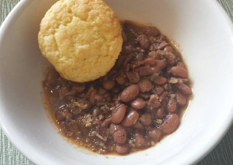 Simple Way to Make Homemade Spicy Pinto Beans and Bacon - CROCKPOT
