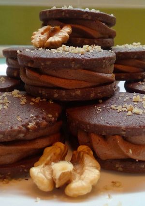 Töltött csokis keksz recept fotója