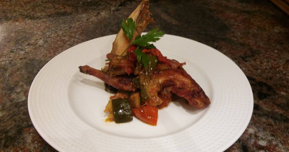 Rabbit with Catalan Ratatouille - Conill amb Samfaina Recipe by Lene ...