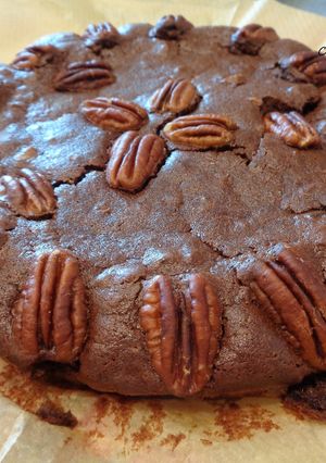 Une photo de Brownie chocolat et noix de pécan sans beurre