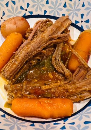 A picture of Crockpot Salsa Roast.