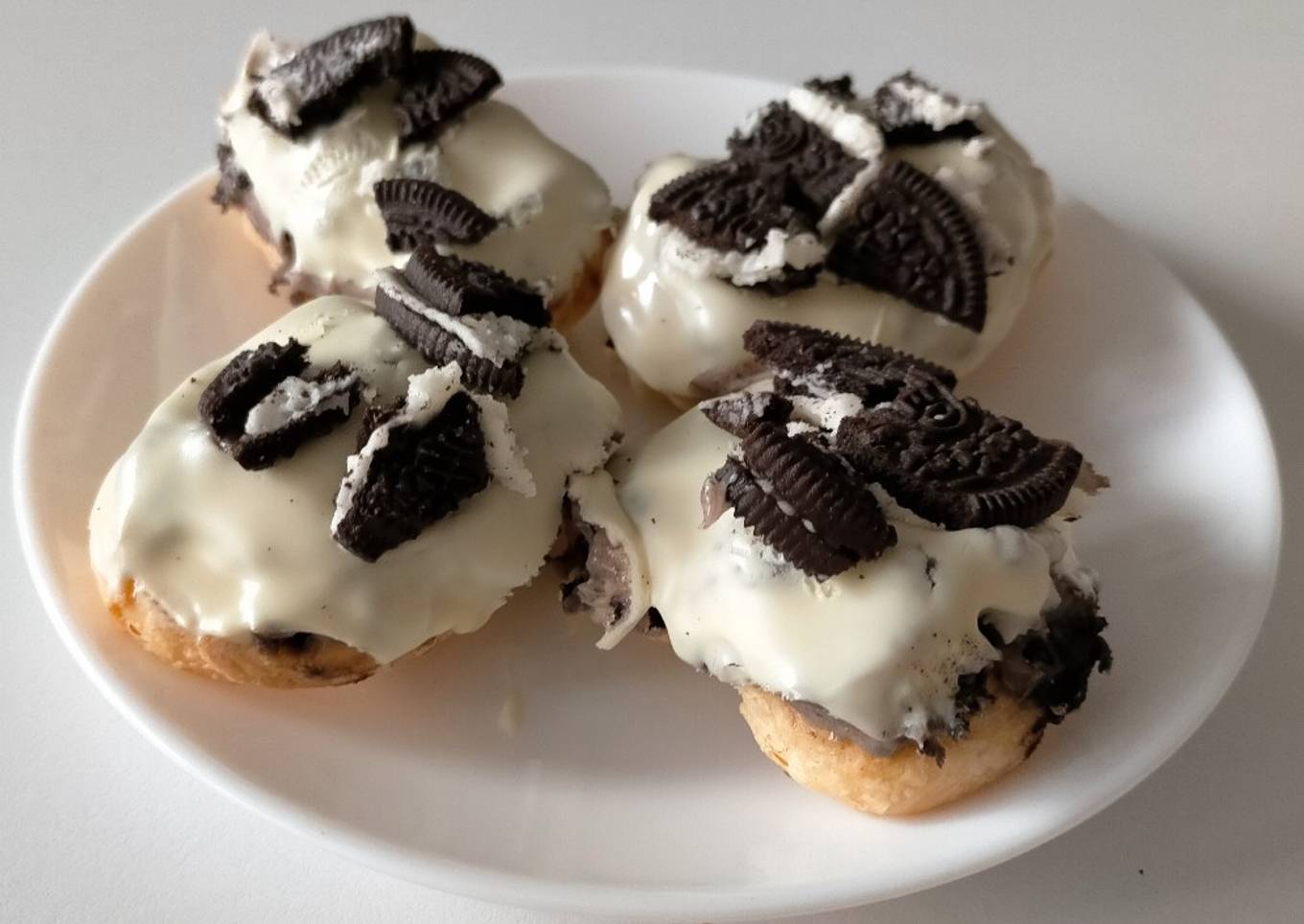 Palmeritas rellenas de Oreo