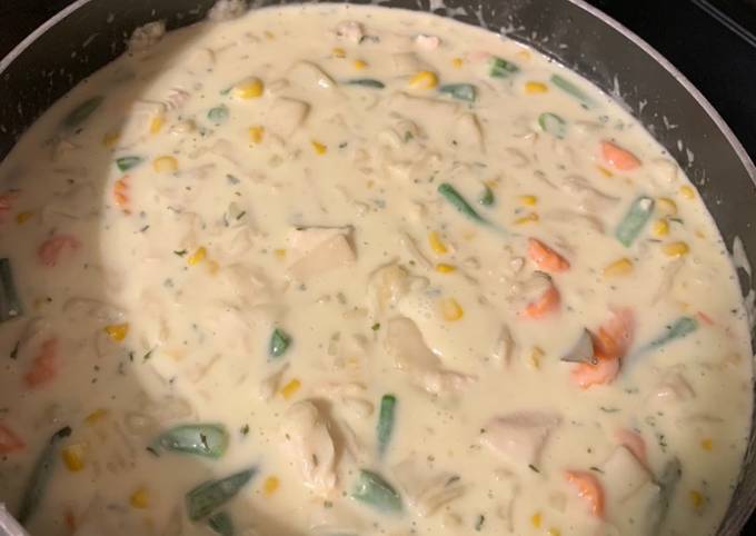 How to Make Ultimate Homemade Cream Of Chicken Noodle (Kneophla) Soup