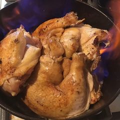 California Farm Cast Iron Chicken Coq-au-Vin Dinner A picture of California Farm Cast Iron Chicken Coq-au-Vin Dinner.