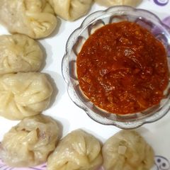 A picture of Steamed Momos.
