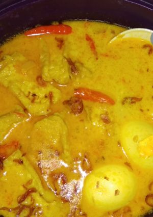 Foto resep Tahu Telor Kuah Santan Kuning