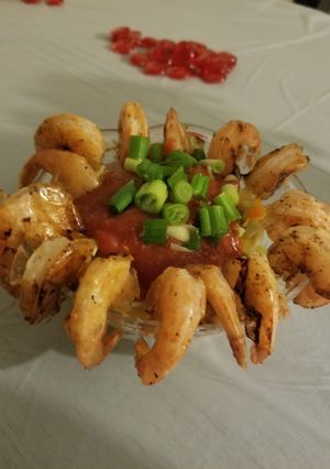 A picture of Grilled shrimp cocktail.