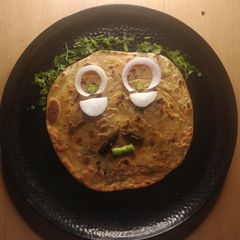 A picture of Karela chilika paratha.