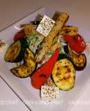 Салат з курячих сердець🫀 з овочами гриль🫑🍆 та бринзою /Salad of hearts🫀 with grille vegetable🫑
