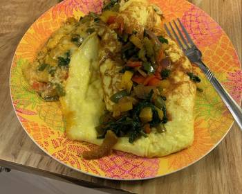 Fresh, Making Recipe Veggie Omelette Delicious Nutritious