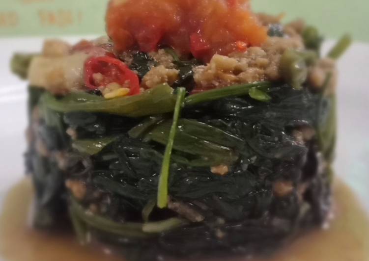 Tumis kangkung oncom sambal
