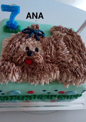 Una foto de Torta perrito lanudo