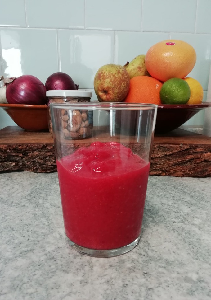 Una foto de Smoothie pera + fresa