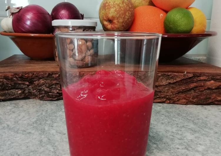 Smoothie pera + fresa