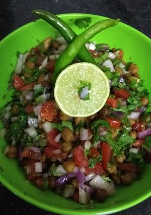 A picture of Chana Chaat (Black Gram Chaat).