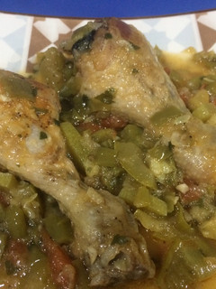 Una foto de Pollo con pisto (en sanfaina)