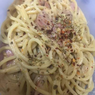 Resipi Spaghetti Carbonara Creamy By Amira Oleh Amyra Cookpad