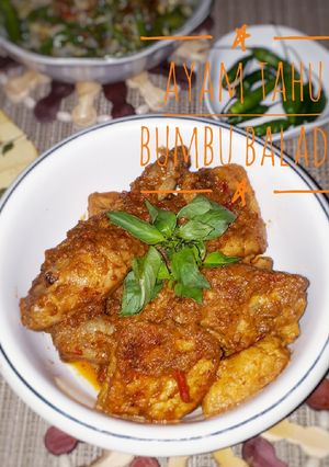 Foto resep Ayam dan Tahu Bumbu Balado
