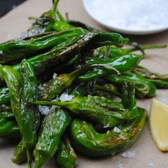 A picture of Blistered Shishito Peppers.