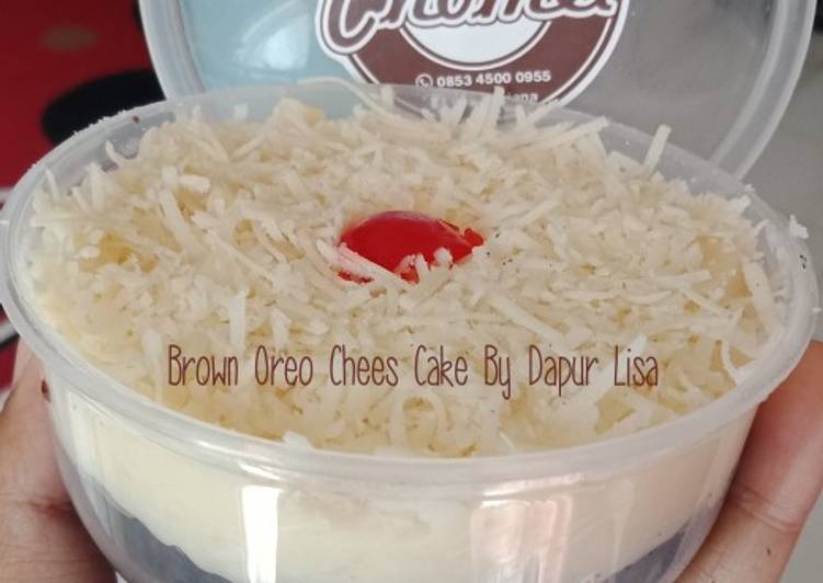 Langkah Mudah untuk Menyiapkan Brown Oreo Chees Cake yang Lezat