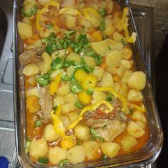 Potato casserole A picture of Potato casserole.