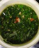 Rau mồng tơi nấu tôm