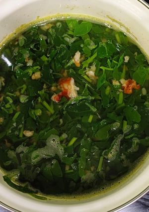 Hình của món Rau mồng tơi nấu tôm.