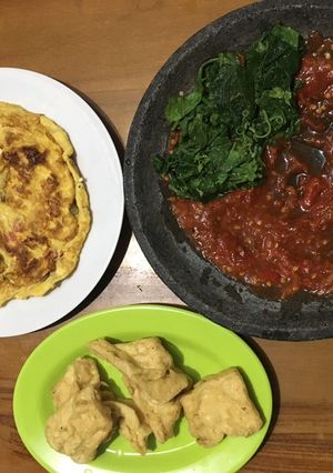 Foto resep Sambal Terasi Daun Labu