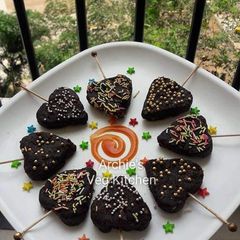 A picture of Chocolate paneer lollipop.