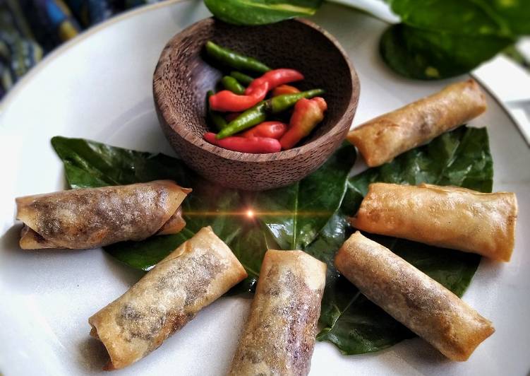Resep Spring Roll Minced beed teriyaki yang Lezat