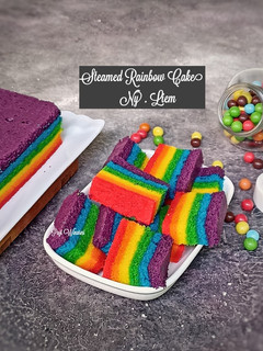 Foto resep STEAMED RAINBOW CAKE Ny. Liem