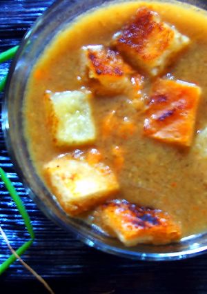 A picture of Port Wine Chickpea Soup.