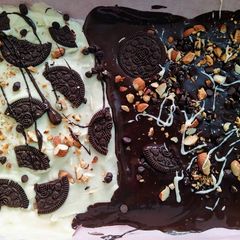 A picture of Chocolate Oreo Almond Barks.