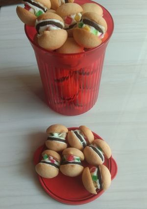 Foto resep Cookies burger mini eggdrop
