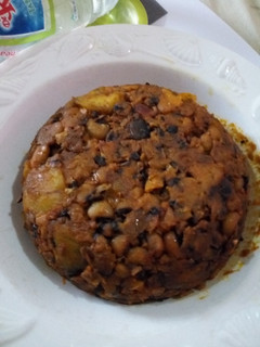 A picture of Porridge Beans mixed with Sweet Potatoes #teamabuja.
