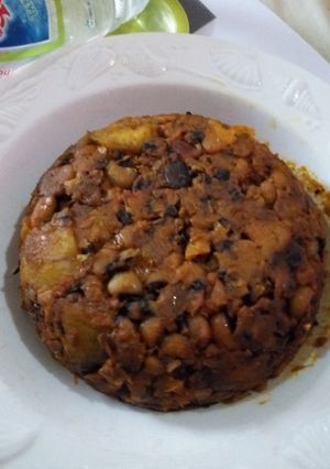 A picture of Porridge Beans mixed with Sweet Potatoes #teamabuja.