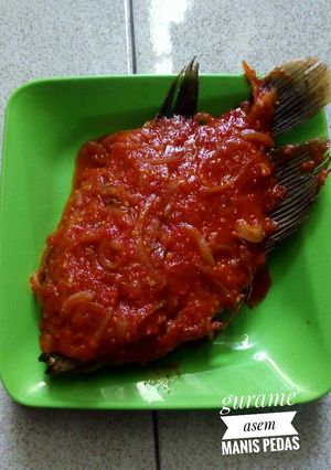 Foto resep Gurame asem manis pedas
