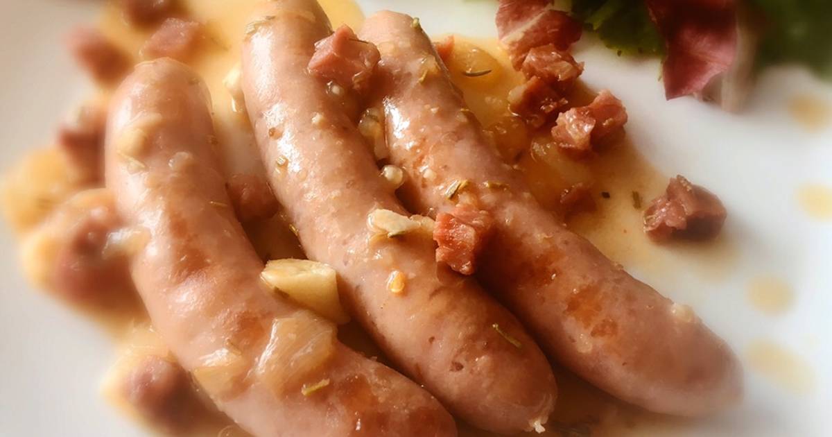 Longanizas de pollo en salsa con jamón Receta de ChikiTiki- Cookpad