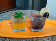 A picture of basil seeds drink