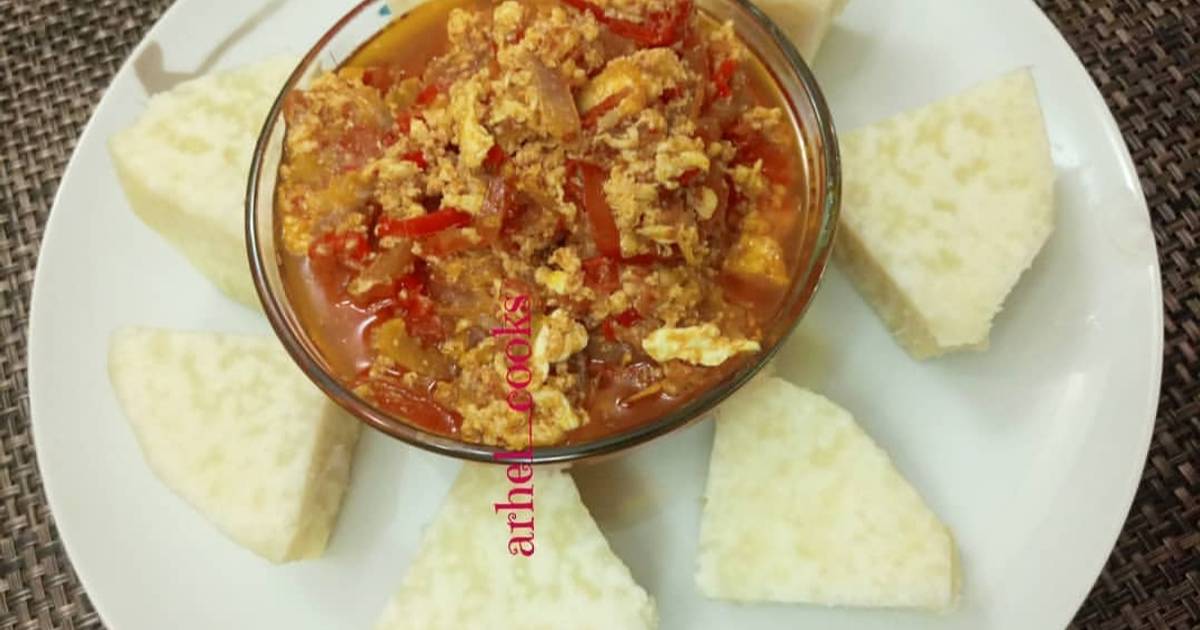 Yam and scrambled eggs Recipe by arhel_cooks Cookpad