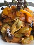 Cintas de espinacas con verduritas. (plato vegano-vegetariano)