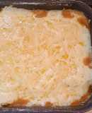 Moussaka. Tenía restos de carne del sábado, y papas. Agregue berenjenas y listo