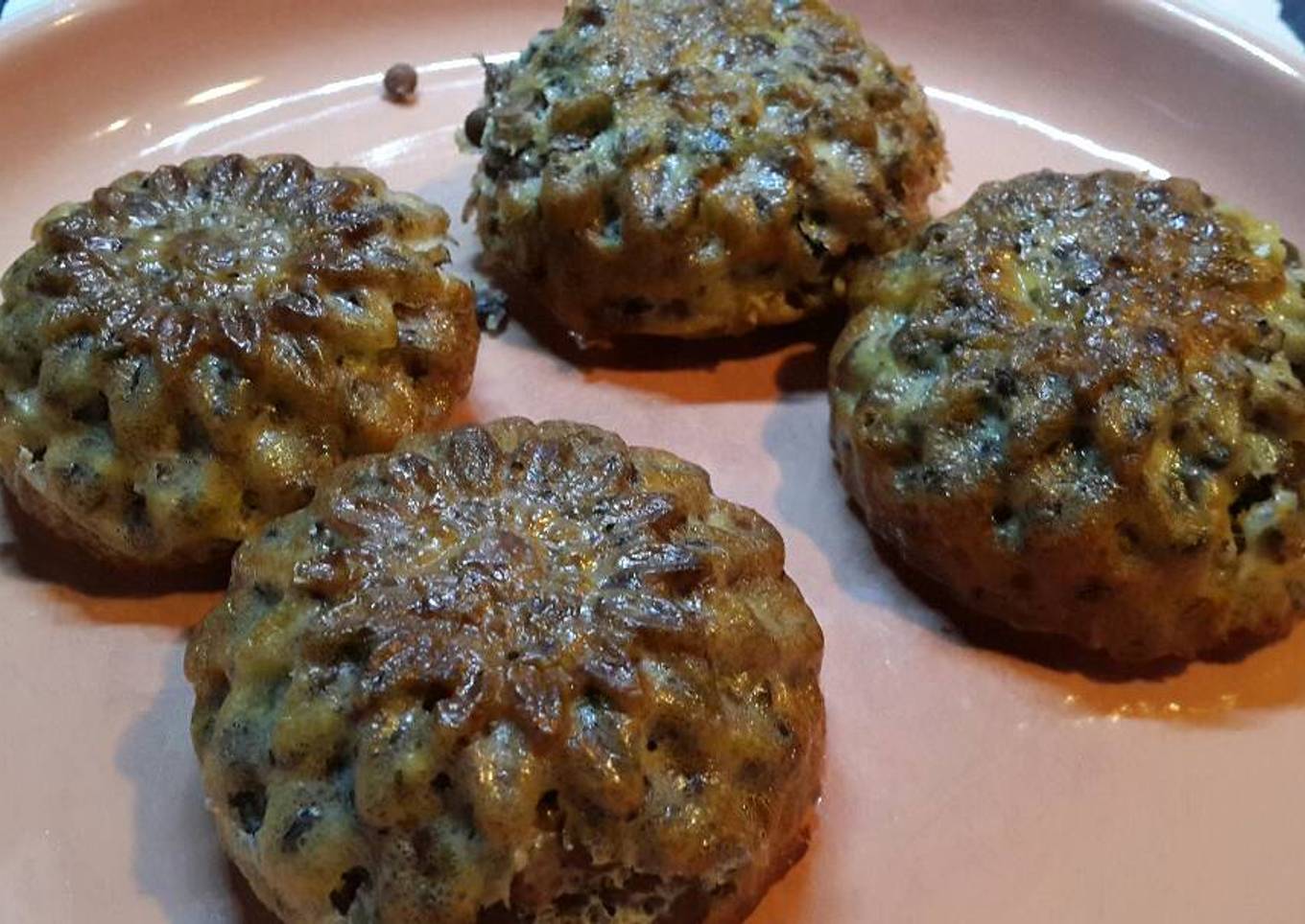 Mini tortillas de lentejas vegetarianas