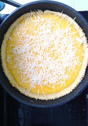 Foto resep Pie susu plus parutan keju teflon