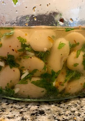 Una foto de Porotos blancos al escabeche