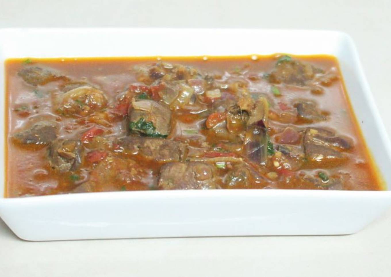 Flavourful beef liver stew